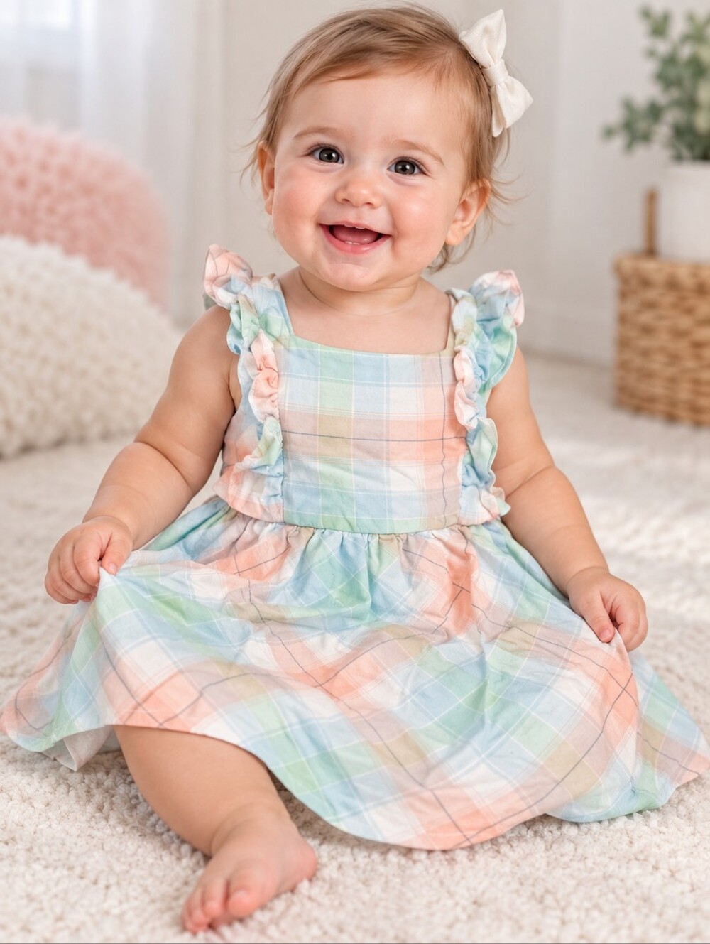 Carter's Baby Girl Plaid Dress 6m